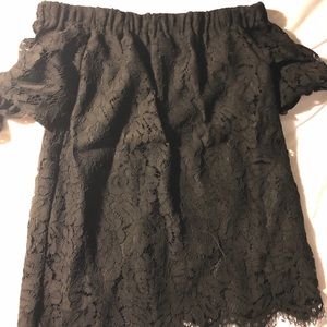 Off shoulder laced top